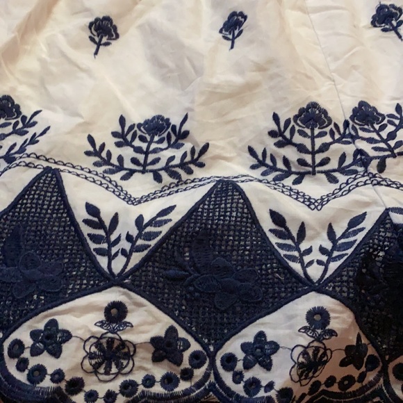 NWT J By JOA Embroidered Navy & White Romper XXL - Picture 6 of 7